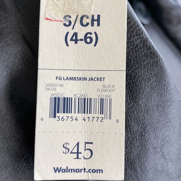 New Faded Glory Black Leather Zipper Jacket Womens Size Small - Picture 10 of 14